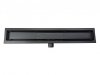 AQUALine - Odpływ liniowy posadzkowy czarny/black 2w1 pod płytkę 70cm L04BK